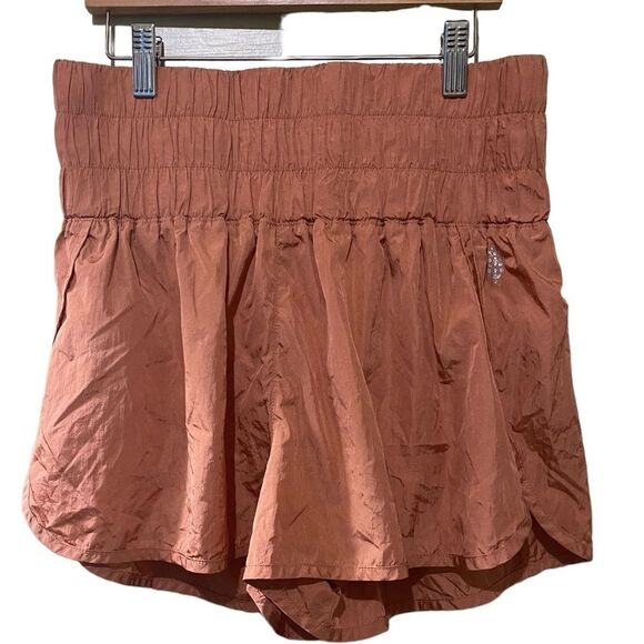 FP Movement Way Home Shorts in Brushed Apricot High Rise Silhouette Related Fit - Picture 8 of 15
